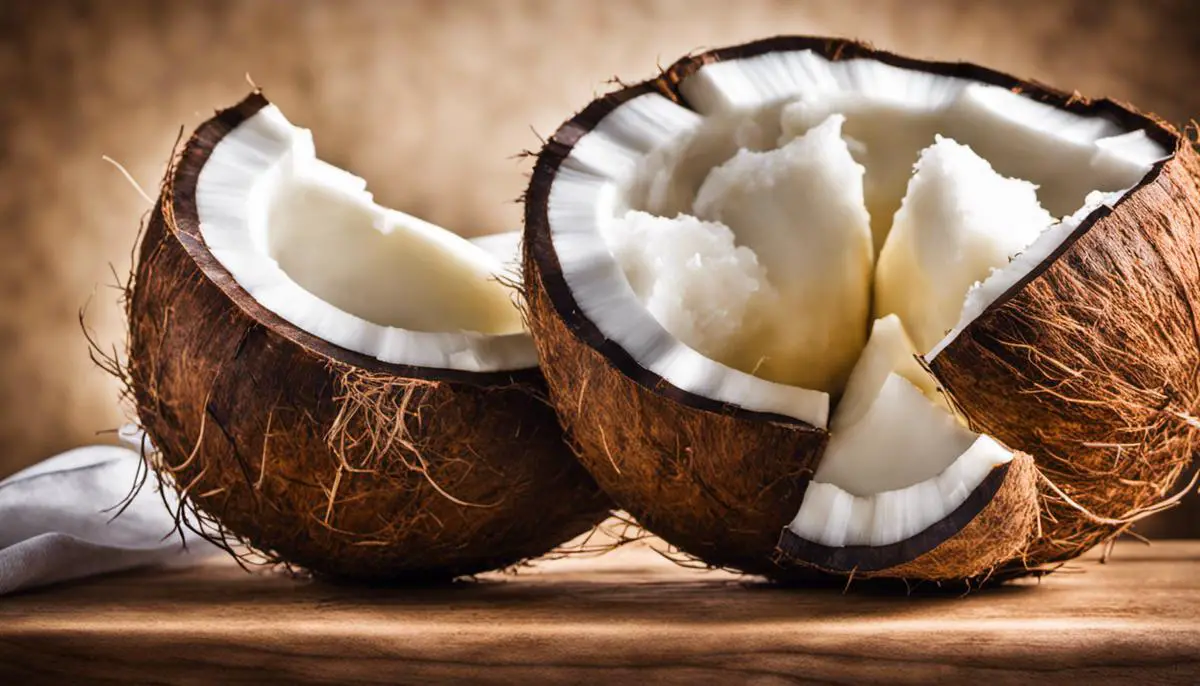 Image depicting a fresh coconut with a brown, hairy shell, indicating it's the right coconut for making coconut milk.