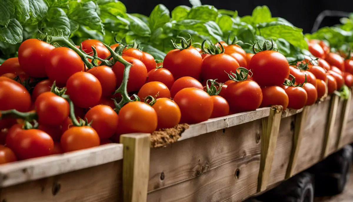 Image of plump and vibrant hydroponic tomatoes, describing their quality and taste compared to traditional soil-grown varieties