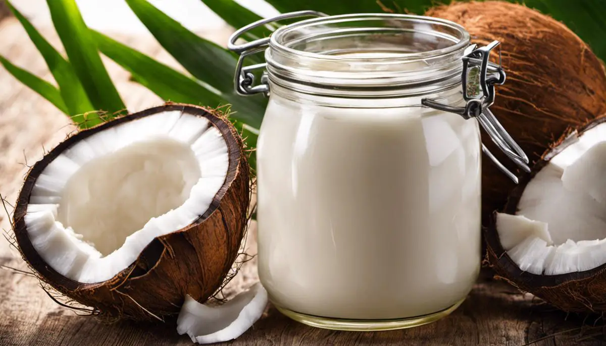 Image of a jar of virgin coconut oil