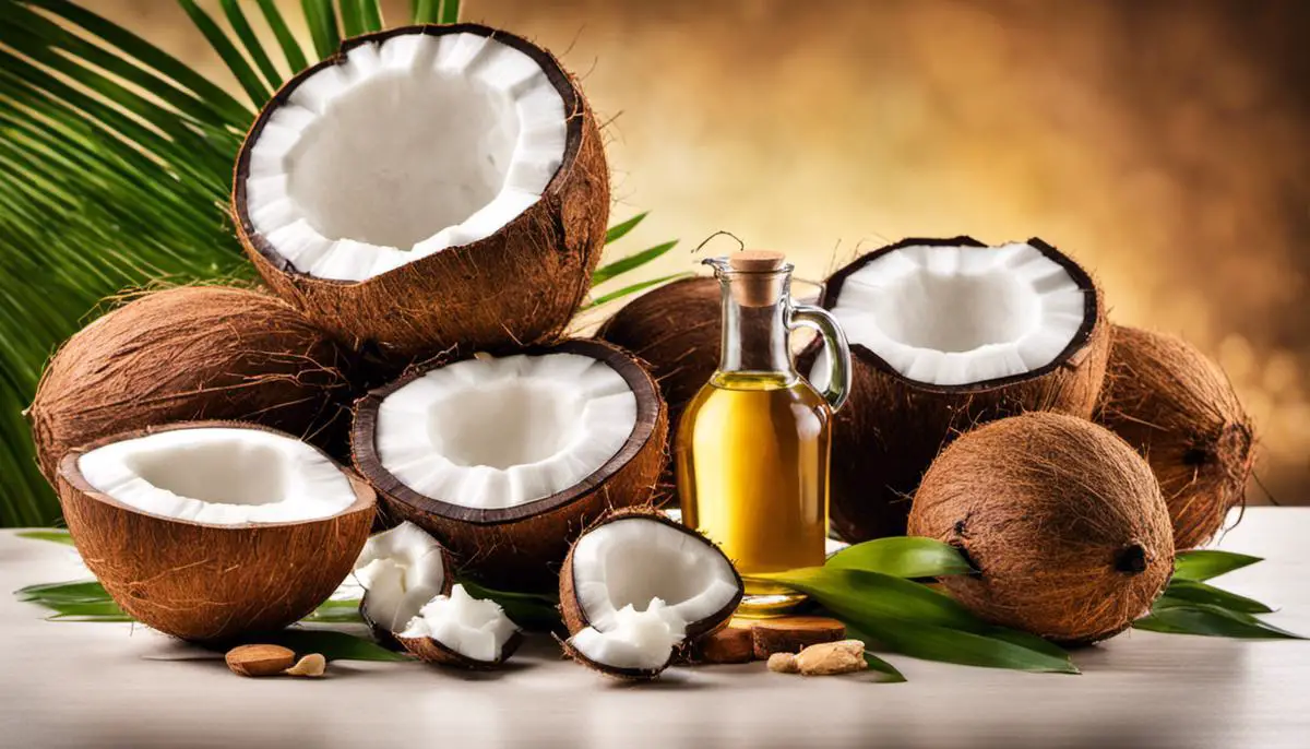 Image of natural coconut products, showcasing their various health benefits.