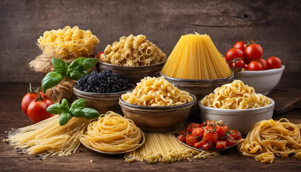 Image showcasing different types of pasta from around the world